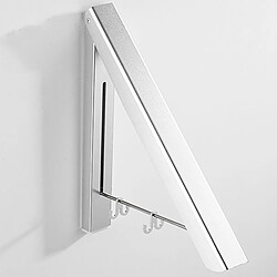 Avis Porte-vêtements Rétractable Fixé Au Mur En Aluminium De Cintre En Aluminium Argenté