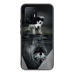 Coque en TPU anti-rayures chien et loup pour votre Xiaomi 11T/11T Pro