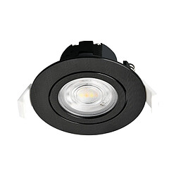 Avis BRAYTRON Lot de 10 spots LED encastrables 3en1 rond noir 7W IP20 Dimmable