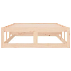 Maison Chic Lit adulte - Lit simple Cadre de lit,Structure du lit Contemporain 100x200 cm Bois massif -MN19793 pas cher