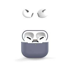 Coque en silicone avec bouchons d'oreille, violet pour votre AirPods 3