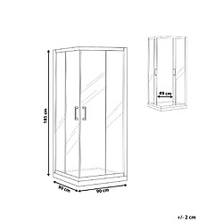 Avis Beliani Cabine de douche TELA 90 x 90 x 185 cm Noir