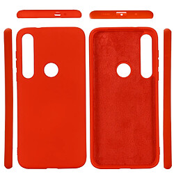 Wewoo Coque Pour Motorola G8 Play / One Macro Solid Color Liquid Silicone Case Couverture antichoc Rouge