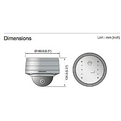 Caméra Dôme Analogique Full HD 1.3Mp Samsung compatible DVR IP66/IK10 SND-L6083RP