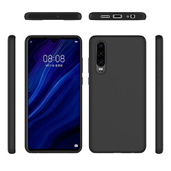 Coque en silicone liquide noir pour Huawei P30