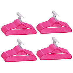 vidaXL Cintres antidérapants 100 pcs Rose Velours