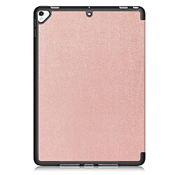 Avis Etui en PU + TPU avec support tripliure et porte-stylet or rose pour votre Apple iPad 10.2 (2019)