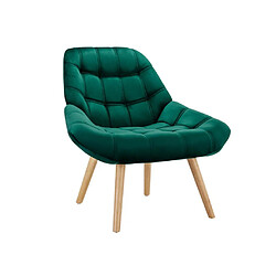 Avis Vente-Unique Fauteuil en velours vert LUOSTO