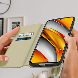 Avis Avizar Housse Xiaomi Poco F3 / Xiaomi Mi 11i Folio Portefeuille Fonction Support doré