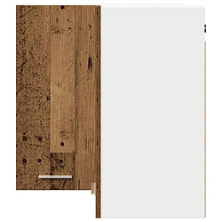 Avis vidaXL Armoire d'angle suspendue vieux bois 57x57x60cm bois ingénierie