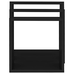 Acheter vidaXL Étagères murales sous forme de cube 3 pcs Noir MDF