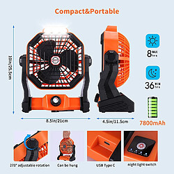 Acheter Fan rechargeable extérieure de tentes portatives de fan de camping avec la lanterne de LED