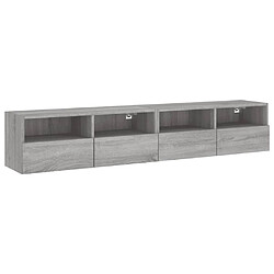 vidaXL Meubles TV muraux 2pcs sonoma gris 80x30x30cm bois d'ingénierie