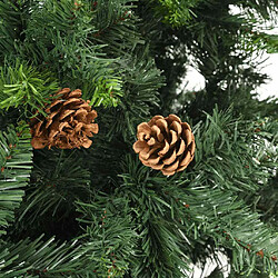 Avis vidaXL Arbre de Noël artificiel pré-éclairé et boules vert 210 cm