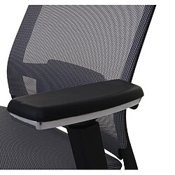 Mendler Chaise de bureau HWC-A20 chaise pivotante, ergonomique, appui-tête, tissu ~ gris pas cher