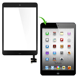 Avizar Vitre tactile pour iPad Mini et Mini 2 et Mini 3 avec Bouton Home Blanc