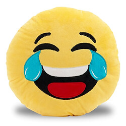 Totalcadeau Coussin smiley pleure de rire