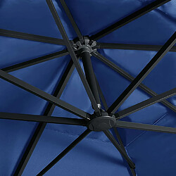 Helloshop26 Parasol déporté avec lumières led aluminium 400 x 300cm bleu 02_0008454 pas cher