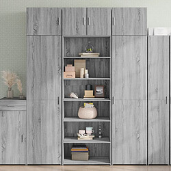 vidaXL Buffet haut sonoma gris 70x41x185 cm bois d'ingénierie