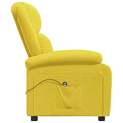 Acheter vidaXL Fauteuil inclinable électrique Jaune Tissu