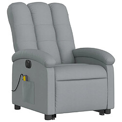 Avis Maison Chic Fauteuil Relax pour salon, Fauteuil inclinable de massage électrique Gris clair Tissu -GKD87173