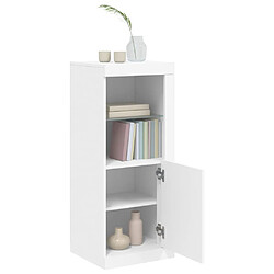 Maison Chic Commode Buffet - Meuble de rangement avec lumières LED blanc 41x37x100 cm -GKD30011 pas cher