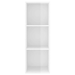 Acheter Maison Chic Meuble TV scandinave mural Banc TV suspendu pour salon - Blanc brillant 37x37x107 cm Aggloméré -MN85155