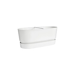 Jardinière Greenville Terrasse 78 x 35 x 33 cm avec roulettes - Blanc - Elho