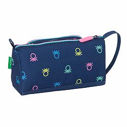 Avis Trousse Scolaire avec Accessoires Benetton Cool Blue marine 20 x 11 x 8.5 cm (32 Pièces)