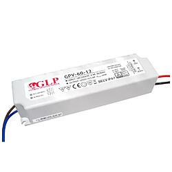 Alimentation LED DC12V 60W 5A Étanche IP67 GLP