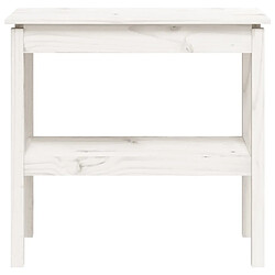 Avis vidaXL Table console Blanc 80x40x75 cm Bois de pin solide