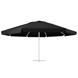 vidaXL Tissu de remplacement pour parasol d'extérieur Noir 600 cm