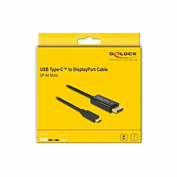 Adaptateur USB C vers DisplayPort DELOCK 85255 Noir 1 m