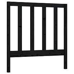 Maison Chic Tête de lit scandinave pour lit adulte,Meuble de chambre Noir 106x4x100 cm Bois massif de pin -MN17249