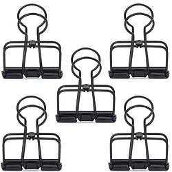 Kikkerland 30 pinces double-clip noires 4 cm