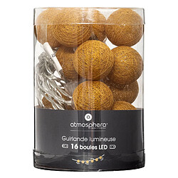 Avis Atmosphera, Createur D'Interieur Guirlande LED 16 boules - Orange ocre