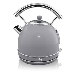 Acheter Retro Set Petit-Déjeuner Bouilloire 1,8L Sans fil, Grille-Pain 2 Larges Tranches, 850, Gris, SWAN, STP7050GRNEU