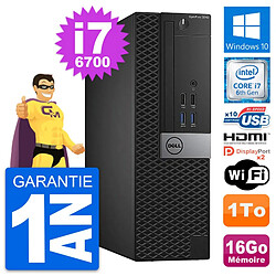 PC Dell OptiPlex 5040 SFF Intel i7-6700 RAM 16Go Disque 1To HDMI Windows 10 Wifi - Occasion