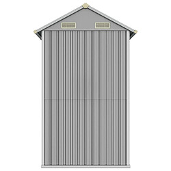 Avis Helloshop26 Abri de jardin cabane cabanon maison de stockage remise extérieur hangar outils robuste clair 192 x 152,5 x 237 cm acier galvanisé gris 02_0022254