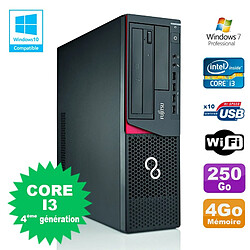 PC Fujitsu E720 E85+ SFF Core I3-4130 3.4GHz 4Go 250Go Graveur WIFI W7 - Occasion