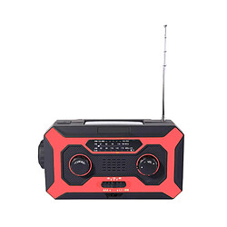 Radio Météo Radio D'urgence Extérieure Domestique Portable Avec Lampe De Poche LED Rouge