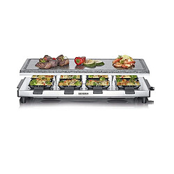 Appareil à raclette 8 personnes 1500w + pierre à griller - rg2374 - SEVERIN