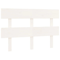 vidaXL Tête de lit Blanc 138x3x81 cm Bois massif de pin