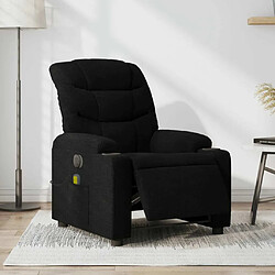 Maison Chic Fauteuil Relax pour salon, Fauteuil de massage inclinable électrique Noir Tissu -GKD73756