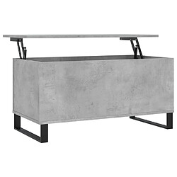 Maison Chic Tabls basse,Table Console pour salon Gris béton 90x44,5x45 cm Bois d'ingénierie -MN22845