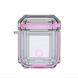 Wewoo Coque Casque de recharge en TPU pour écouteurs sans fil avec étui de protection transparent Apple AirPods 1/2 rose