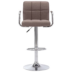 vidaXL Tabouret de bar Taupe Tissu