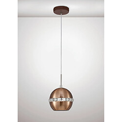 Luminaire Center Suspension Andrea Cuivre satiné 1 ampoule 35cm