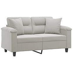 Avis Maison Chic Canapé 2 places avec oreillers,Sofa de Salon,Canapé droit gris clair 120 cm -GKD654071