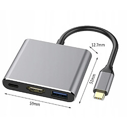 GUPBOO Adaptateur 3 en 1 Hub USB-C HDMI 4K ver2020,JL03 pas cher